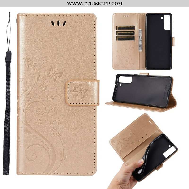 Etui Folio do Samsung Galaxy S21 Plus 5G Motyle Na Wietrze